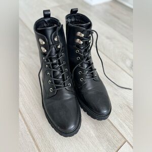 Black Combat Boots size 9
